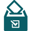 Ballot box icon teal